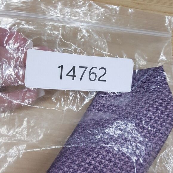 ALFANI Mens Neck Tie Purple Lilac Geometric Micro Textured Stain Resistant - Picture 6 of 6